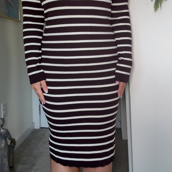 PRIMARK STRIPPED MIDI KNIT DRESS - Picture 2 of 11